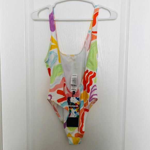 Desigual Women's Biki Arte One-Piece Swimsuit Size S Multicolor Abstract Print - Picture 4 of 8